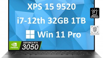 Dell XPS 15 9520 i7-12700H Ram 16GB SSD 512TB VGA rời NVIDIA GeForce RTX 3050 Ti Màn hình 15.6 Inch FHD+ IPS