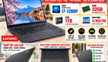 Thinkpad x1 cardbon gen 10 i7 1280P ram 32gb ssd 1tb 14inch FHD IPS siêu nhẹ mỏng