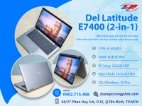 Dell E7400 core i5 8265 ram 8gb ssd 256gb 14 inch Full HD cảm ứng 360 độ giá rẻ vỏ nhôm alunium siêu bền