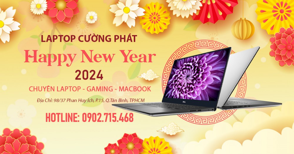 Happy New Year 2024 Laptop Cường Phát