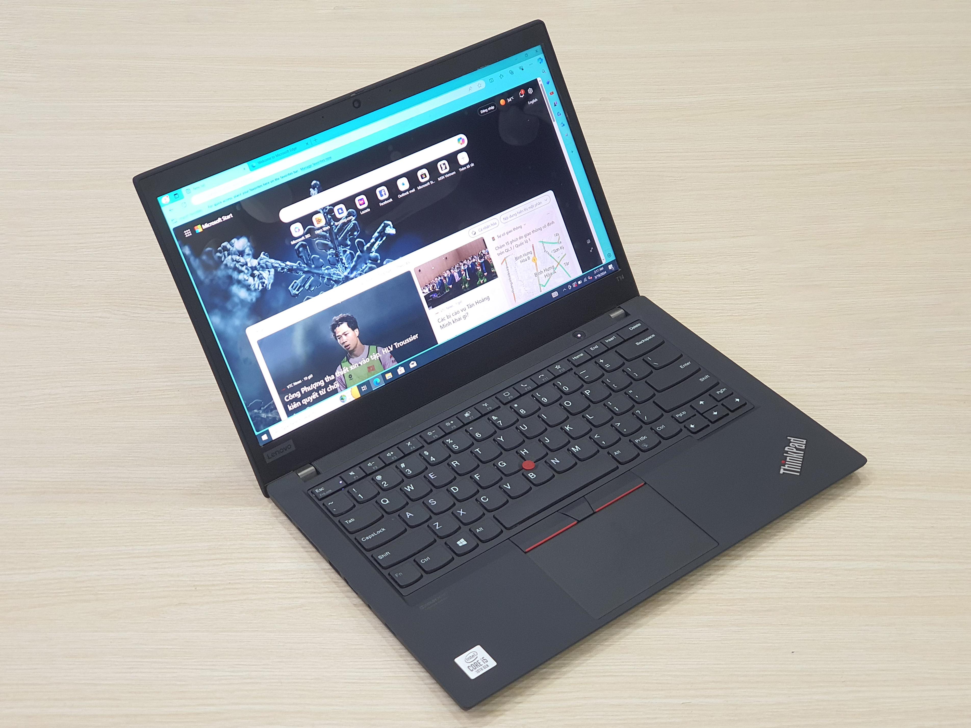 Laptop xách tay Lenovo ThinkPad T14 i5-10210U Ram 8GB SSD 256GB Màn hình 14.0 inch FHD