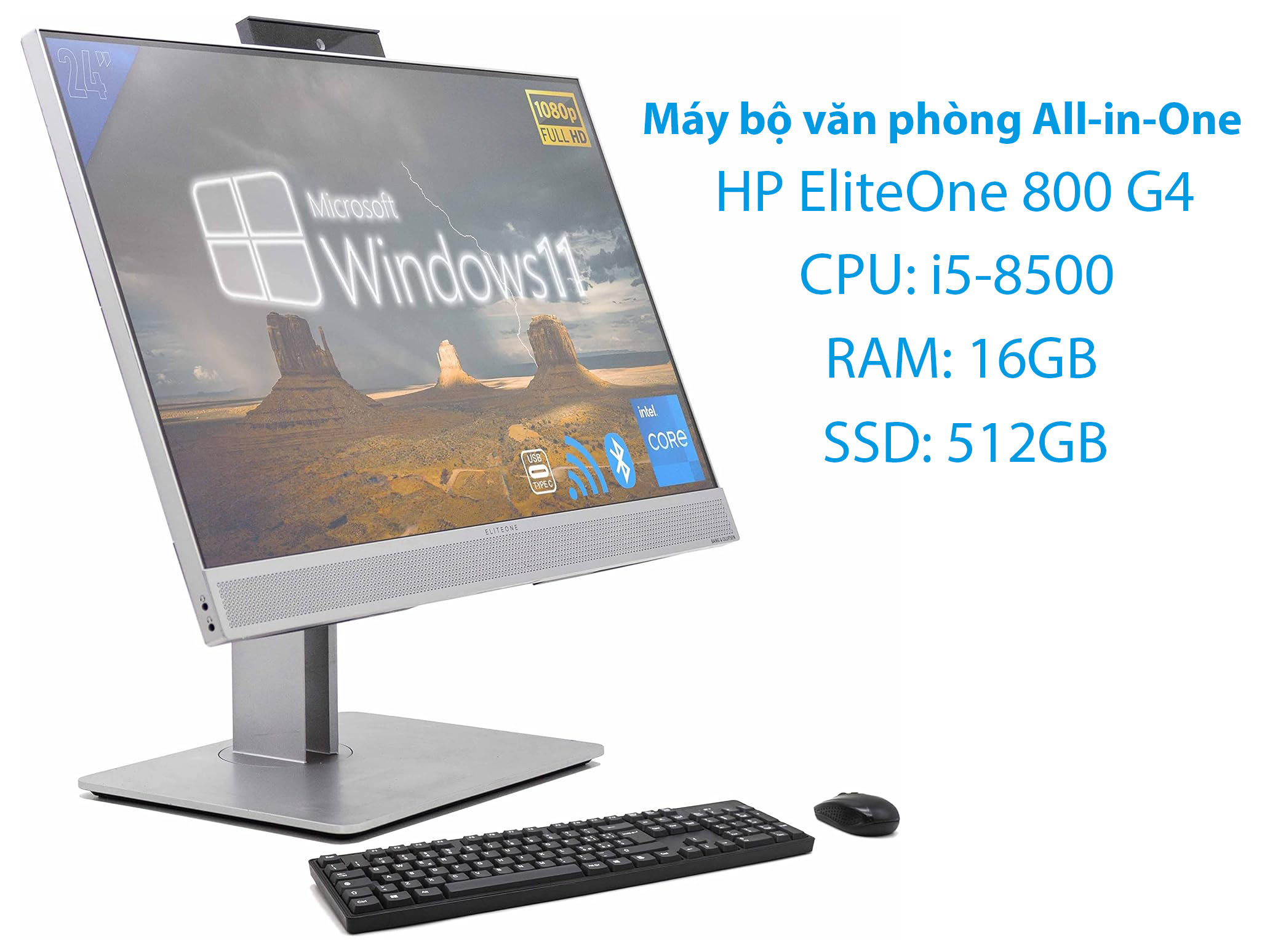 HP EliteOne 800 G4 All-in-One Core i5-8500 Ram 8GB SSD 256GB