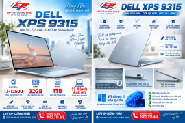 Dell xps 9315 core i7 1250U Ram 32gb SSD 1tb 13.4inch Full HD window 11 bản quyền