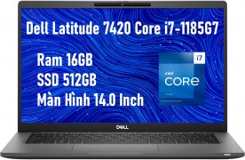 Laptop xách tay Dell Latitude 7420 Core i7-1185G7 Ram 16GB SSD 512GB Màn hình 14.0 inch FHD